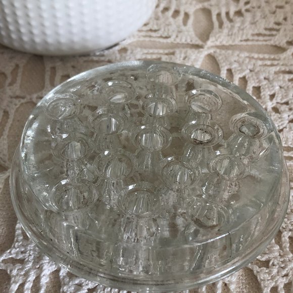 Vintage Glass Floral Frog / Floral Arranging - Picture 4 of 4